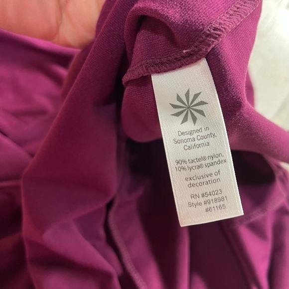 Athleta purple suedy lady long sleeve activewear dress size XSP - Picture 10 of 12